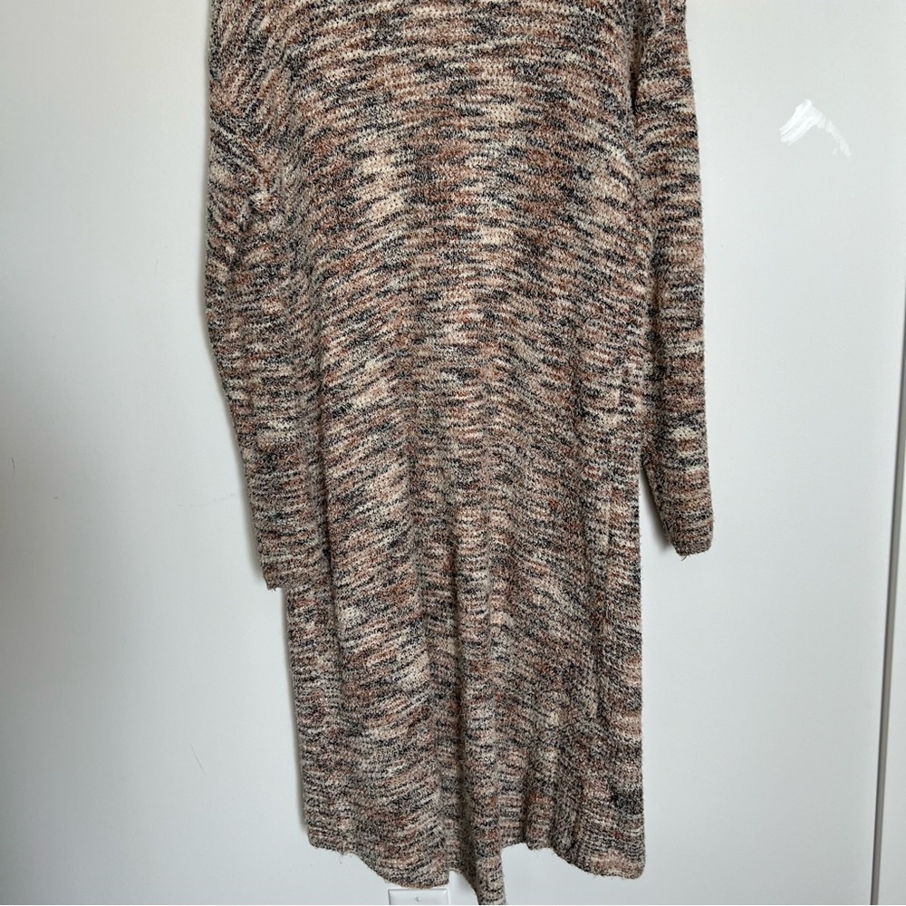 Cream and Gray Knit Sweater Cardigan Size M - Picture 8 of 11